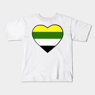 Pride Flag Heart Skoliosexual Kids T-Shirt